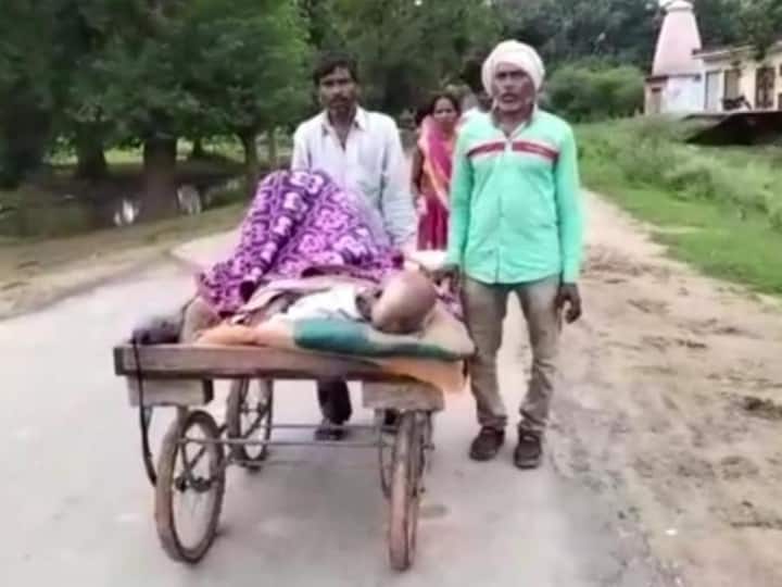 Bhind person reached hospital after loading sick father on handcart video viral ANN Bhind News: भिंड में स्वास्थ्य व्यवस्था की खुली पोल, एंबुलेंस नहीं आई तो ठेले से पिता को पहुंचाया अस्पताल