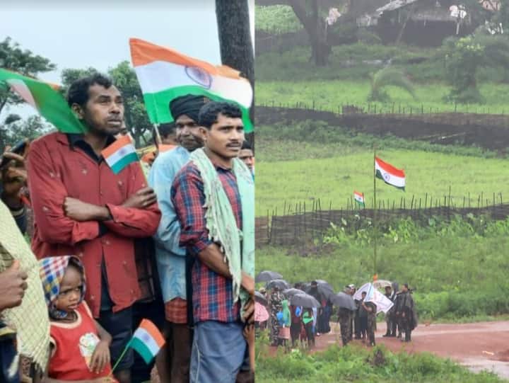 For the first time after independence, the tricolor was hoisted in Naxalgarh Chandameta ann Chhattisgarh: आज़ादी के बाद पहली बार इस नक्सलगढ़ में शान से लहराया तिरंगा, 4 दशकों बाद ग्रामीणों ने मनाया आजादी का जश्न