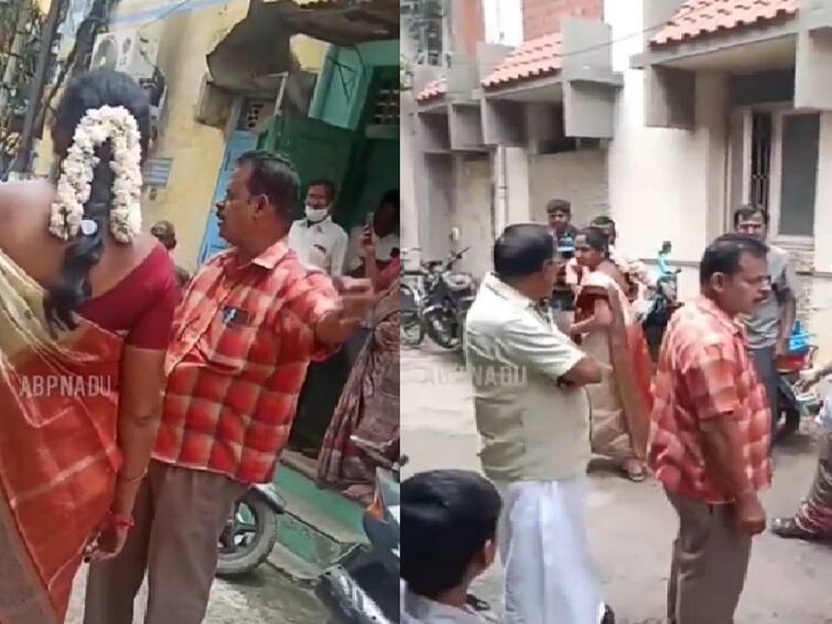 Salem  DMK woman councilor video goes viral on social media Watch Video: பெண் மீது காரி உமிழ்ந்த திமுக பெண் கவுன்சிலர்?! தும்மல் வந்துவிட்டதாக விளக்கம் - வைரல் வீடியோ!