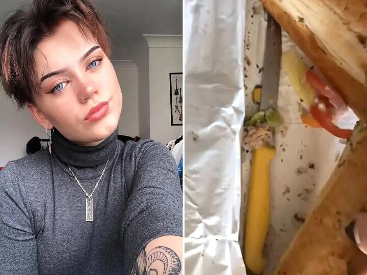 Pregnant woman says she found a knife in her Subway sandwich order Watch Video: சாண்ட்விச்சுக்குள் கத்தி -  பிரபல  உணவகத்தின் அலட்சியத்தால் அதிர்ந்து போன கர்ப்பிணி!