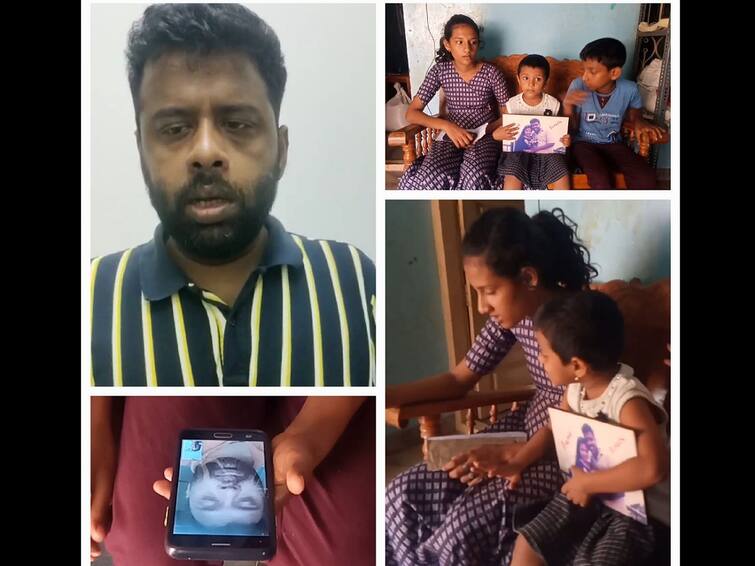 Suresh from Kanyakumari district is stranded in Oman TNN தந்தை ஓமனில்  சிக்கி தவிப்பு... குழந்தைகள் குமரியில் பரிதவிப்பு...முதல்வருக்கு கண்ணீர் மல்க கோரிக்கை