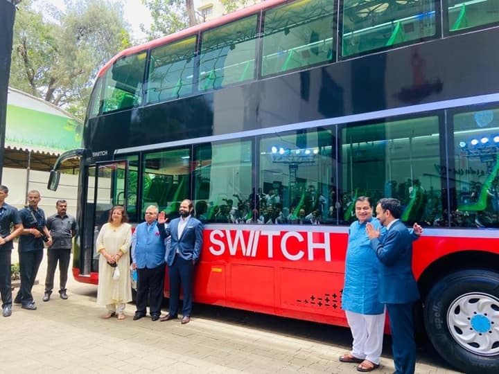 India's First Electric Double Decker Bus Launched In Mumbai By Nitin Gadkari India's First Electric Double Decker Bus Launched In Mumbai By Nitin Gadkari