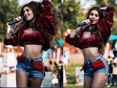 Tara Sutaria Pics: क्रॉप टॉप में तारा सुतारिया की पतली कमर से हटा नहीं पाएंगे नजर, कहर ढाती उनकी फोटोज देखिए