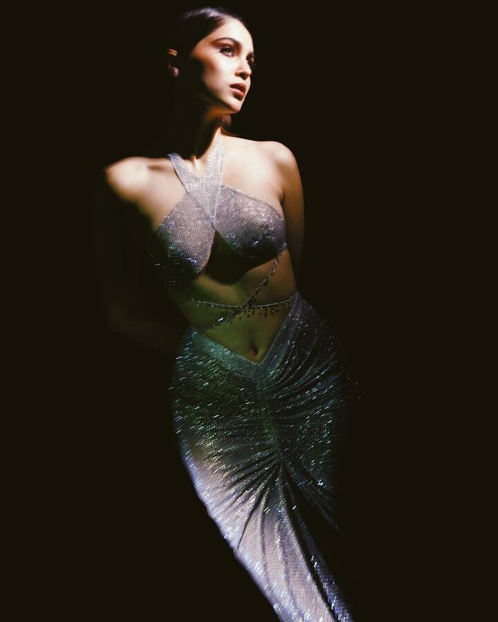 या फोटोंमध्ये शर्वरी वाघ तिची स्लिम कंबर फ्लॉंट करताना दिसत आहे. (फोटो सौजन्य :sharvari/इंस्टाग्राम)