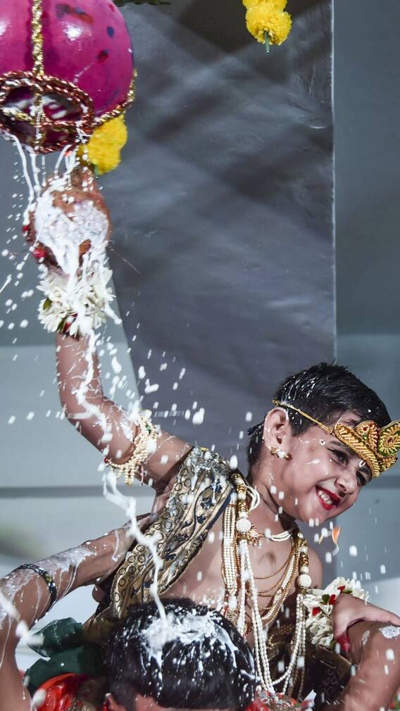 দহি হান্ডি কী ? দেখুন উৎসবে ভাসল গোটা দেশ