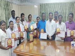 மயிலாடுதுறை மாவட்டத்தில் மருத்துவத்துறையில் சிறப்பாக பணியாற்றிய ஊழியர்களுக்கு பாராட்டு
