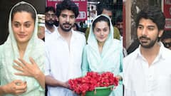 জবার মালা, মিষ্টিতে কালীঘাটে পুজো তাপসী-পাভেলের, সফর শুরু হল 'দোবারা'-র