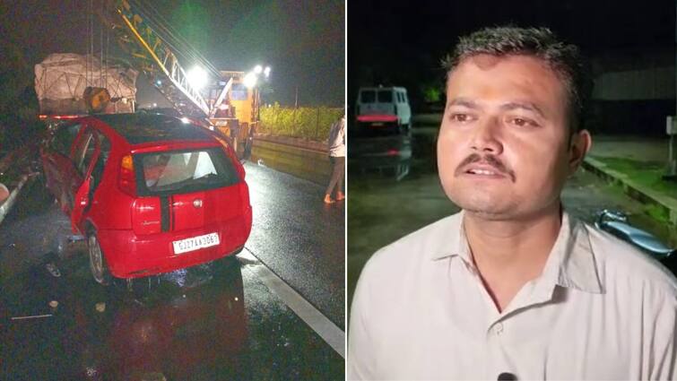 Kheda Accident : Three family members and car driver died in Car and truck accident Kheda Accident : મોટા દીકરાને ભરુચ પાસે અકસ્માત નડતાં પરિવાર ખબર કાઢવા જતો હતો ને ચાર લોકોને કાળ આંબી ગયો