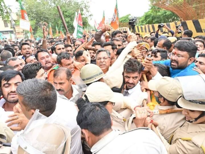 Rajasthan BJP demonstrated against Ashok Gehlot government, raised issue of law and order in ANN Rajasthan News: गहलोत सरकार के खिलाफ बीजेपी ने किया प्रदर्शन, उठाया राजस्थान में कानून-व्यवस्था का मुद्दा