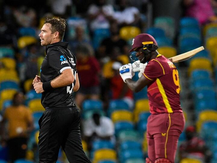 New Zealand beat West Indies by 50 runs in WI vs NZ 2nd ODI Finn Allen Player of The match NZ vs WI ODI Series: दूसरे वनडे में 212 रन का लक्ष्य भी हासिल नहीं कर पाई विंडीज टीम, 50 रन से मिली शिकस्त