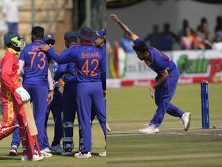 IND vs ZIM 2nd ODI : Zimbabwe are all out for 161 runs in 38.1 overs IND vs ZIM 2nd ODI : பெளலர்கள் காட்டிய வேகம்.. மீண்டும் 200 ரன்களுக்குள் சுருண்ட சோகம்... ஜிம்பாவேவை ஓடவிட்ட இந்தியா!