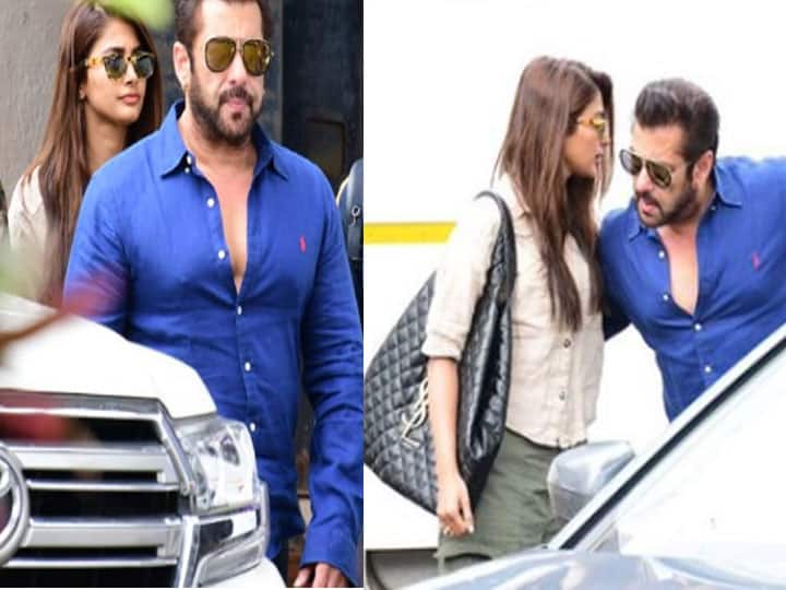 Salman Khan And Pooja Hegde Spotted At Mumbai Airport After Shooting For Bhaijaan In Ladakh