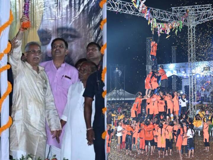 Chhattisgarh: A grand fair on Krishna Janmashtami in Raipur, Raigad, CM Bhupesh Baghel attended the Dahi Handi festival in Gudhiyari ann Chhattisgarh: रायगढ़ में कृष्ण जन्माष्टमी पर लगा भव्य मेला, गुढ़ियारी में दही हांडी उत्सव में शामिल हुए सीएम बघेल