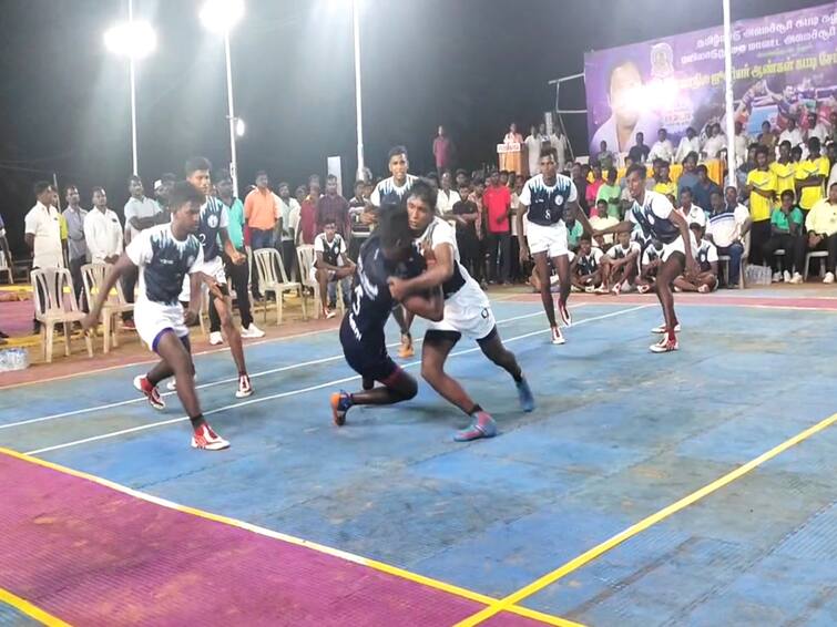 48th State Level Junior Men Kabaddi Championship! 38 district kabaddi teams participating TNN சீர்காழியில் 48வது மாநில அளவிலான ஜுனியர் ஆண்கள் கபடி போட்டி -  38 மாவட்ட கபடி அணிகள் பங்கேற்பு