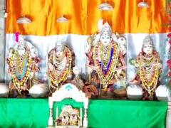 Janmashtami 2022: खंडवा में जन्माष्टमी के मौके पर तिरंगे की थीम पर सजा मंदिर, तीनों सेनाओं की बनाई गई झांकी
