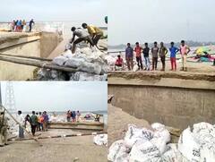 गंगा नदी में कटान से अमरोहा में पुल गिरा, कई गांवों का संपर्क टूटा, प्रशासन पर लगे गंभीर आरोप