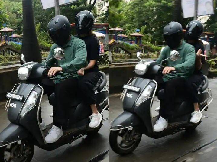 virat kohli anushka sharma on scooty viral video mumbai   VIDEO: ਵਿਰਾਟ ਕੋਹਲੀ ਤੇ ਅਨੁਸ਼ਕਾ ਸ਼ਰਮਾ ਸਕੂਟਰ 'ਤੇ ਘੁੰਮਦੇ ਨਜ਼ਰ ਆਏ, ਵੀਡੀਓ ਹੋ ਰਹੀ ਹੈ ਵਾਇਰਲ