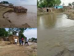 बलिया में खतरे के निशान के पार पहुंचा गंगा नदी का जलस्तर, गावों में घुसा पानी, सुरक्षित जगहों पर जाने लगे लोग