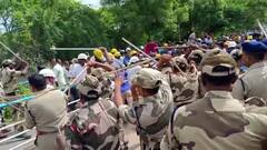 CISF Jawans Action on Protest : రామగుండం NTPC గేటు మందు కార్మికుల ఆందోళన | ABP Desam