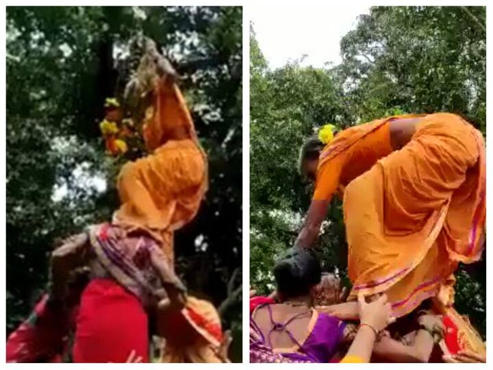 Janmashtami 2022 Elderly woman participates in Dahi Handi in viral clip, Sena’s Priyanka Chaturvedi tweets video Viral Video : அந்தரத்தில் தொங்கிய பானை..! பெண்கள் மீது ஏறி அசால்டாக உறியடித்த பாட்டி..!