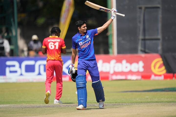 Gill also broke Sachin Tendulkar's record to score the highest individual score by an Indian batter in Zimbabwe. In 1998, Tendulkar scored 127 in an ODI game in Bulawayo. Photo: Mufadal Vohra / Twitter