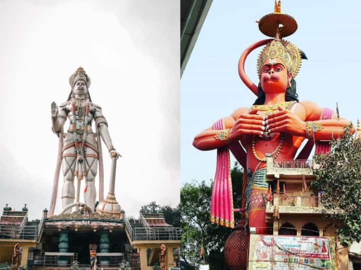 Hanuman Temples: भारत में कई ऐसे प्रसिद्ध और प्राचीन हनुमान मंदिर है जहां पर उनकी विशाल प्रतिमाएं लगी हुई है. दिल्ली के संकटमोचन मंदिर में हनुमान जी की 108 फीट ऊंची प्रतिमा है.