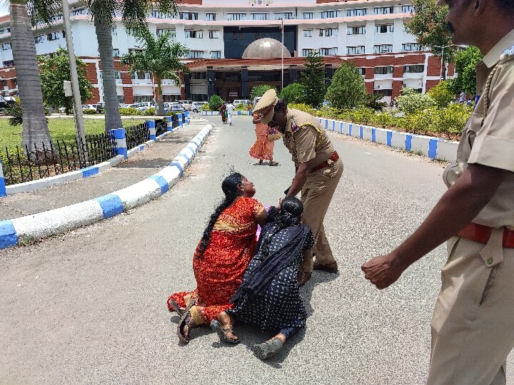 மாற்றுத்திறனாளி தற்கொலை முயற்சி - பரபரப்பான சேலம் மாவட்ட ஆட்சியர் அலுவலகம்