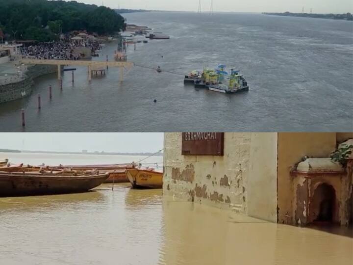 Varanasi Water level of Ganga and Varuna started decreasing ANN Varanasi News: वाराणसी में घटने लगा गंगा और वरुणा का जलस्तर, स्थानीय नाविकों को अभी भी राहत का इंतजार