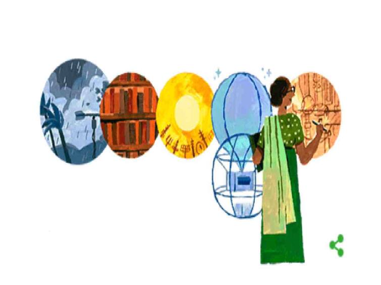 Google celebrates 104th birth anniversary of Indian physicist and meteorologist Anna Mani with special doodle Google Doodle, Anna Mani : भारताच्या ‘वेदर वुमन’ अ‍ॅना मणी यांची 104वी जयंती, गुगलकडून खास डूडल!