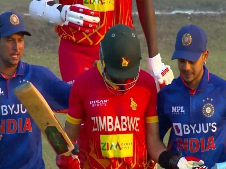 Shubman Gill Ishan Kishan Kuldeep Yadav ran towards Sikandar Raza to congratulate amazing batting Watch Video : இதுதான் ஸ்போர்ட்மேன்ஷிப்..! களத்தில் நிரூபித்த இந்தியா..! சிக்கந்தர் ராஸாவை பாராட்டிய குல்தீப், இஷான் கிஷான், சுப்மன் .!