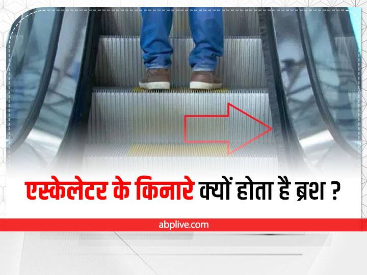 why do escalators have brushes on the side एस्केलेटर के किनारों पर