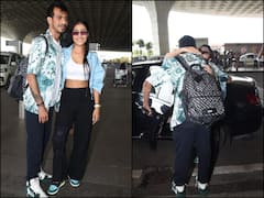 Yuzvendra Dhanashree: रिश्ते में खटास की चर्चा के बीच पति चहल को एयरपोर्ट छोड़ने पहुंची धनश्री, गले लगाया और मुस्कुराकर किया बाय