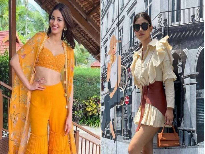 Ananya Pandey Mouni Roy Photos: अनन्‍या पांडे और मौनी रॉय दोनों ही फैशन आइकन हैं. दोनों का जिक्र एक साथ इसलिए कर रहे हैं, क्‍योंकि एक अपने शरारा को लेकर तो एक अपने हैंडबैग को लेकर चर्चा में हैं.