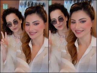 Kangana Ranaut संग किसी सीक्रेट जगह के लिए रवाना हुईं Urvashi Rautela, मस्ती करती नज़र आईं दोनों