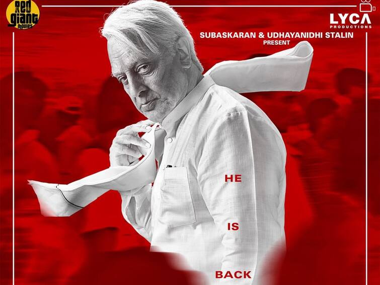 Indian 2 Update Ulaganayagan Kamal Haasan Shankar Movie Indian 2 New Poster He is Back Check Latest Poster Image Indian 2 Update: இந்தியன் தாத்தா இஸ் பேக்.... வெளியான அதிகாரப்பூர்வ அறிவிப்பு... இன்று முதல் படப்பிடிப்பு மீண்டும் தொடக்கம்!