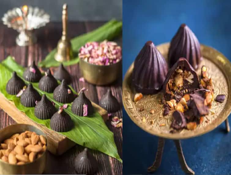 Ganesh Chaturthi 2022 Chocolate Modak Welcome ganpati bappa  with Chocolate Modak Know the Chocolate Modak recipe Ganesh Chaturthi 2022 Chocolate Modak : बाप्पाचं स्वागत करा चॉकलेट मोदकाने; जाणून घ्या कृती...