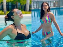 Actress Pool Look: बिपाशा बसु से लेकर जाह्नवी कपूर तक, जब बिकिनी पहने पूल में इन हसीनाओं ने लगाया आग