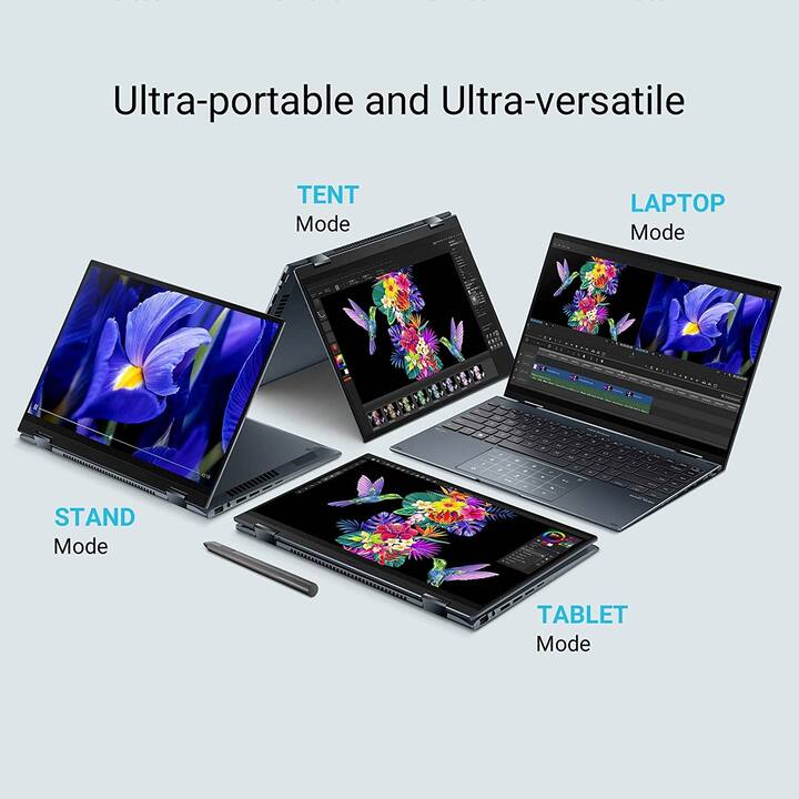 Offer: asus zenbook 14 flip oled 2 in 1 laptop with convertible features on amazon sale Amazon Deal: Asusએ આ લેપટૉપને ખરીદ્યા પછી નહીં પડે ટેબલેટ ખરીદવાની જરૂર, જાણો કિંમત ને ફિચર્સ........