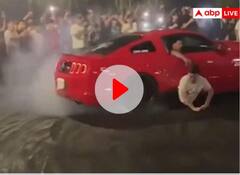 Stunt ਦੌਰਾਨ ਹੋਇਆ ਵੱਡਾ ਹਾਦਸਾ, ਸ਼ਖ਼ਸ ਦੇ ਉੱਪਰੋਂ ਲੰਘੀ ਕਾਰ, ਦੇਖੋ ਇਹ ਵਾਇਰਲ ਵੀਡੀਓ