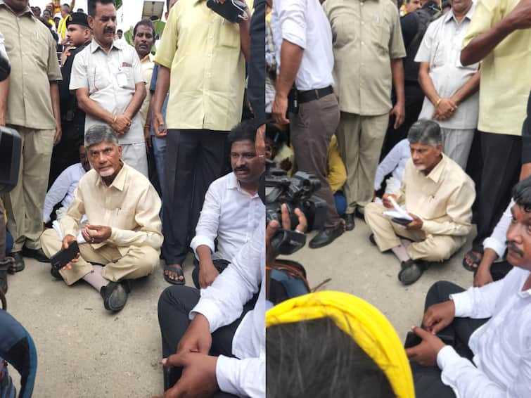 Andhra Pradesh Former CM Chandrababu Naidu agitates in his home constituency Kuppam after YSR Party cadres damaged building Chandrababu Naidu: எங்களுக்கும் இதை செய்யமுடியும்.. எனக்கு ஆதரவாக 60 லட்சம் பேர்... தர்ணாவில் ஈடுபட்ட சந்திரபாபு நாயுடு