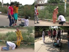 In Pics: राजस्थान छात्रसंघ चुनाव में दिखे गजब के नजारे, वोट पाने के लिए हाथ पैर जोड़ रहे प्रत्याशी