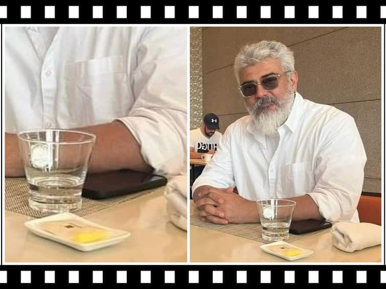 Actor Ajith latest photos goes Viral in Social Media குறைந்த குடிநீர் கிளாஸ்... நிறைகுடமாக அமர்ந்திருக்கும் அஜித்... லேட்டஸ்ட் ஸ்டில் லீக்!