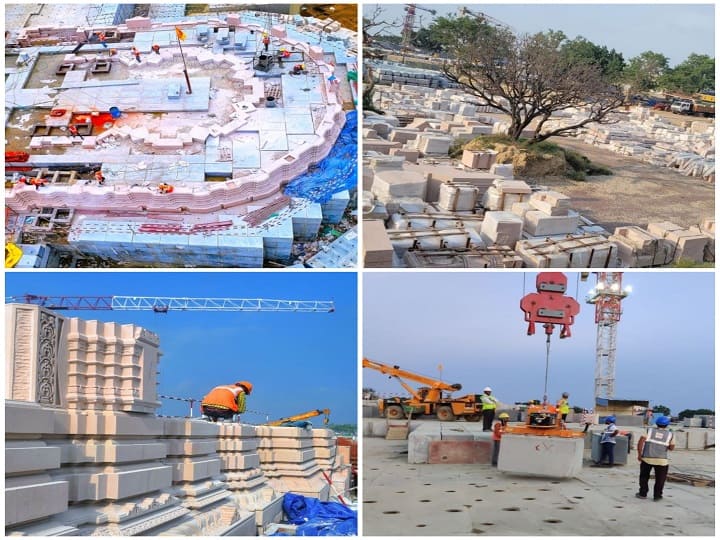 A look at some pictures from construction site of the proposed 'Garbha Griha' of Shri Ram Janmbhoomi Mandir in Uttar Pradesh's Ayodhya.