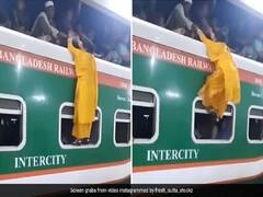 Watch Video: ரயிலின் மேற்கூரையில் ஏற முயன்ற பெண்; இறுதியில்... - வைரலாகும் வீடியோ