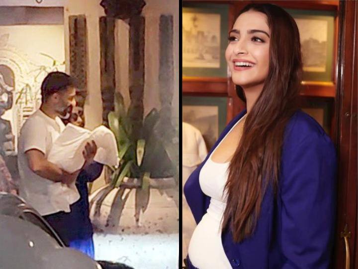 sonam kapoor anand ahuja arrive at home with their new born baby watch video Sonam Kapoor Baby: ਸੋਨਮ ਕਪੂਰ ਆਨੰਦ ਅਹੂਜਾ ਨਵਜੰਮੇ ਬੱਚੇ ਨੂੰ ਘਰ ਲੈਕੇ ਪੁੱਜੇ, ਦੇਖੋ ਵੀਡੀਓ