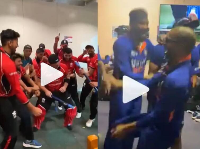 Hong Kong cricket Team Copys Team India dance after selecting for Asia Cup 2022 Asia Cup 2022 : भारतीय संघाचा डान्स हाँगकाँग संघाने केला 'COPY', व्हिडीओमध्ये केली तशीच धमाल, आशिया कपमध्ये भारताशी भिडणार 
