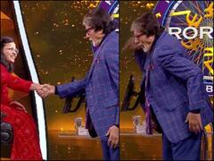 KBC 14 में कंटेस्टेंट की ताकत का अंदाजा लगा रहे थे अमिताभ बच्चन, दर्द से चिल्लाए
