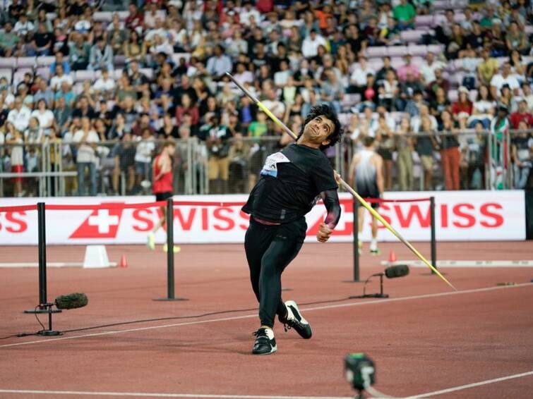 Neeraj Chopra Lausanne Diamond League Leads 89.08m Attempt career third best Neeraj Chopra Lausanne League: டைமெண்ட் லீக் தொடரில் அசத்திய நீரஜ் சோப்ரா.. பட்டம் வென்ற முதல் இந்தியர்.. இறுதிக்கு தகுதி..!