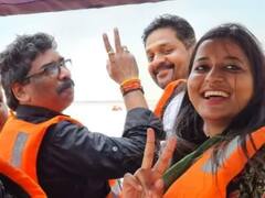 Jharkhand Politics: राज्य की सियासी हलचल से दूर CM हेमंत सोरेन बोटिंग करते दिखाई दिए, तस्वीरें आईं सामने