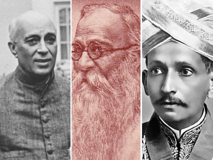India's first Prime Minister Jawaharlal Nehru; activist, philosopher, and educationist Bhagwan Das; and civil engineer, statesman, and Diwan of Mysore M. Visvesvaraya were honoured with India's highest civilian award Bharat Ratna in 1955 | Photos: Wikimedia Commons